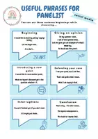 Vorschau - Arbeitsblätter - Useful phrases Panelist - Seite 2