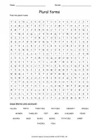 Vorschau - Quiz - Suchsel zu Pluralformen Englisch - Seite 1
