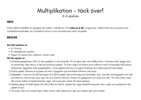 förhandsvisning - Mattespel - slå tärningen och täck över (multiplikation) - sida 3