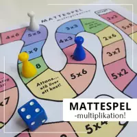 förhandsvisning - Mattespel - multiplikation - försättsblad