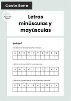 Vista previa - Hojas de trabajo - Letras minúsculas y mayúsculas. Velocidad de Procesamiento - Portada