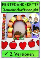 Vorschau - Mal- und Bastelvorlagen - Erntedank Kette basteln Religionsunterricht – Gemeinschaftsprojekt - Deckblatt
