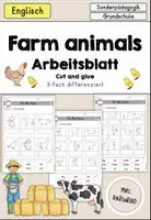 Vorschau - Arbeitsblätter - Farm animals Bauernhoftiere Arbeitsblatt - Englisch - Deckblatt