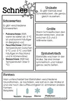 Vorschau - Stundenentwürfe - Schnee Materialsammlung Sachunterricht - NaWi - Seite 1