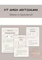 Vorschau - Spiele - Sport an Stationen: Fit durch Deutschland (Fitness/Zirkeltraining) - Deckblatt
