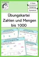 Vorschau - Fördermaterial/Inklusion - Übungskartei "Zahlen und Mengen bis 1000" (Zahlraumerweiterung) - Deckblatt
