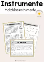 Vorschau - Arbeitsblätter - Musikinstrumente: Holzblasinstrumente - Deckblatt