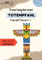 Vorschau - Unterrichtsreihen - Totempfahl aus Ton - Projekt Klasse 5-7 - Deckblatt