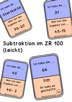 Vorschau - Spiele - Spiel: Ich habe… Wer hat? Subtraktion ZR 100 (leicht) - Deckblatt