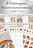 Vorschau - Arbeitsblätter - Braingym-Übung "Farben-Fuchs", 6 Klettmappen zur Förderung der Konzentration/Aufmerksamkeit, Klasse 1-4 - Deckblatt