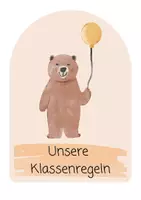 Vorschau - Präsentationen/Tafelbilder - Klassenregeln Bärenklasse - Seite 1