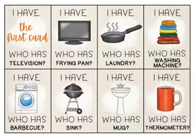 Aperçu - Apprentissages en autonomie - Things At Home I HAVE... WHO HAS? - Page 3