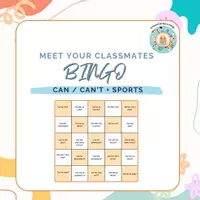 Vista previa - Juegos / Gamificación - BINGO MEET YOUR CLASSMATES (SPORTS) - página 1