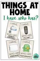 Aperçu - Apprentissages en autonomie - Things At Home I HAVE... WHO HAS? - Page de couverture