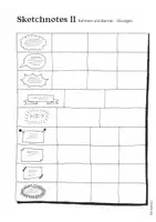 Vorschau - Arbeitsblätter - Sketchnotes Übungen Schriftarten, Rahmen und Banner - Seite 2