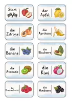 Vorschau - Spiele - Obst | Domino | Deutsch 1. Klasse | Anfangsunterricht - Seite 1