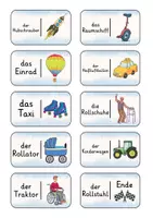 Vorschau - Spiele - Transportmittel | Domino | Deutsch 1. Klasse | Anfangsunterricht - Seite 2