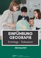 Vorschau - Mal- und Bastelvorlagen - Einstieg Geografie ⎮ Abrisszettel für den Einstieg ins Fach #erste Stunde - Deckblatt