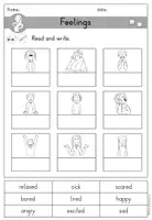 Vorschau - Arbeitsblätter - Feelings Gefühle Arbeitsblatt Wortschatz differenziert - Read and write - Englisch - Seite 3