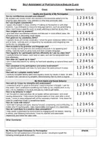 Vorschau - Anderer Materialtyp - Self-Assessment: Class Participation (English) - Seite 1