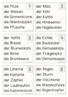 Vorschau - Bildkarten - Herbst, Lesen und Merken, DAZ, erste Wörter - Seite 1