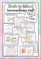 Vorschau - Arbeitsblätter - 5. Klasse Sommerferien Heft - BACK TO SCHOOL - Deckblatt