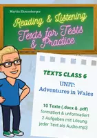 Vorschau - Arbeitsblätter - Reading 6 - "Adventures in Wales" - 10 Texte + Audio - Deckblatt