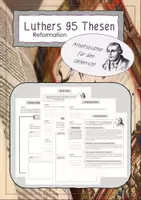 Vorschau - Arbeitsblätter - Reformation: Luthers 95 Thesen - Deckblatt