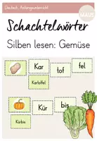 Vorschau - Spiele - Streichholz-Schachtelwörter: Gemüse - Deckblatt