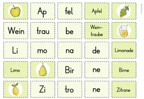 Vorschau - Spiele - Streichholz-Schachtelwörter: Obst - Seite 2