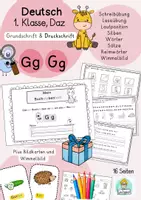 Vorschau - Unterrichtsreihen - Materialpaket Deutsch Buchstabenhefte Klasse 1, Buchstaben, Laute Buchstabeneinführung - Seite 1