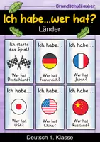 Vorschau - Spiele - Ich habe wer hat | Lesespiel | Länder | Deutsch 1. Klasse - Deckblatt