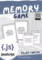 Vista previa - Juegos / Gamificación - Juego de memoria: JavaScript – 24 tarjetas de pregunta y respuesta - Portada