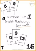 Vorschau - Spiele - First Words - English Flashcards NUMBERS - Deckblatt
