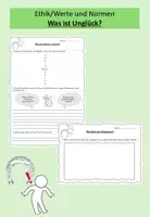 Vorschau - Arbeitsblätter - Unglück - Arbeitsblätter zum Thema Unglück - Deckblatt