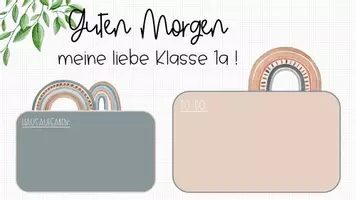 Vorschau - Poster - Begrüßungsbild Klasse 1-4 Bohostil - Seite 1