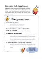 Vorschau - Arbeitsblätter - Checkliste für gute Heftführung - Deckblatt