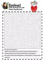 Vorschau - Arbeitsblätter - Suchsel zum Thema Sozialstaat - Seite 1