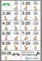 Vorschau - Spiele - Domino großes Einmaleins 20er-Reihe Dinos - Seite 3