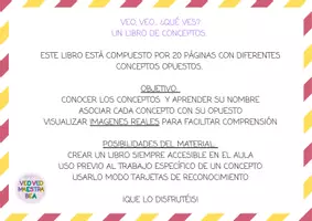 Vista previa - Refuerzo / NEE / Materiales de apoyo - LIBRO DE RECONOCIMIENTO DE CONCEPTOS OPUESTOS - página 2