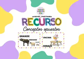 Vista previa - Refuerzo / NEE / Materiales de apoyo - LIBRO DE RECONOCIMIENTO DE CONCEPTOS OPUESTOS - Portada