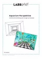 Vorschau - Mal- und Bastelvorlagen - Aquarium-Perspektive: Zentralperspektive unter Wasser - Seite 1