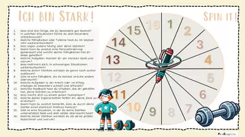Vorschau - Arbeitsblätter - Spin it! Sprechanlass zum Thema Ich-Stärke - Seite 1