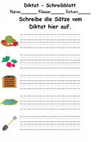 Vorschau - Arbeitsblätter - GRATIS - Diktat Thema Schulgarten - DaZ/DaF, Deutsch (Klasse 1 bis 4) - Seite 2