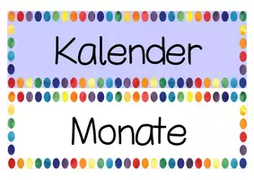 Vorschau - Präsentationen/Tafelbilder - Tafelmaterial * Kalender * Dauerkalender - Deckblatt