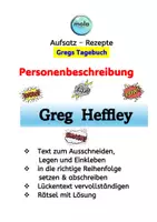Vorschau - Arbeitsblätter - Personenbeschreibung: Greg (Gregs Tagebuch) - Deckblatt