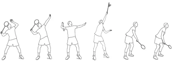 Vorschau - Poster - Badminton. Bewegungsreihe zum Vorhand-Überkopf-Smash. Poster - Seite 3