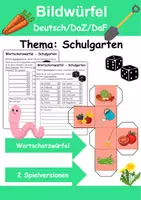 Vorschau - Arbeitsblätter - Materialpaket Schneiden Schulgarten - Feinmotorik - Wortschatz - Seite 1