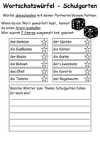 Vorschau - Arbeitsblätter - Bilderwürfel Schulgarten - DaZ/DaF, Deutsch (Spiel) - Seite 3