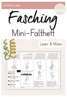 Vorschau - Arbeitsblätter - Mini-Faltheft: Fasching / Karneval (Lesen & Malen) - Deckblatt